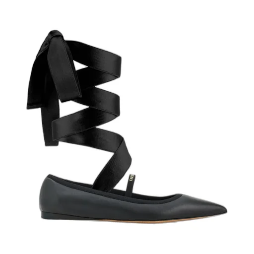 Ferragamo Ankle Ribbon Ballet Flat Shoes