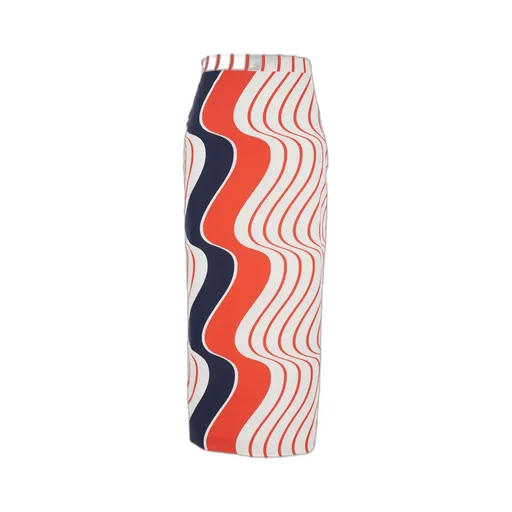 Msgm Waves Motif Skirt