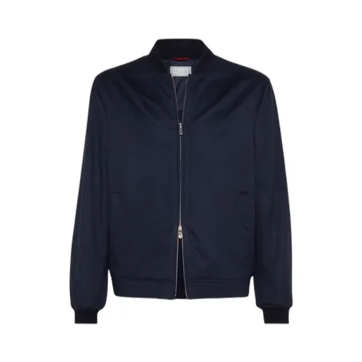 Brunello Cucinelli Zip-Up Long-Sleeved Bomber Jacket