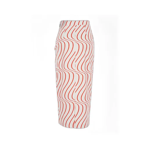 Msgm Waves Motif Skirt
