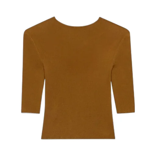 Saint Laurent Cassandre Crewneck Knitted Top