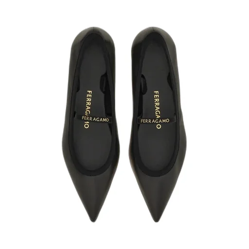 Ferragamo Ankle Ribbon Ballet Flat Shoes
