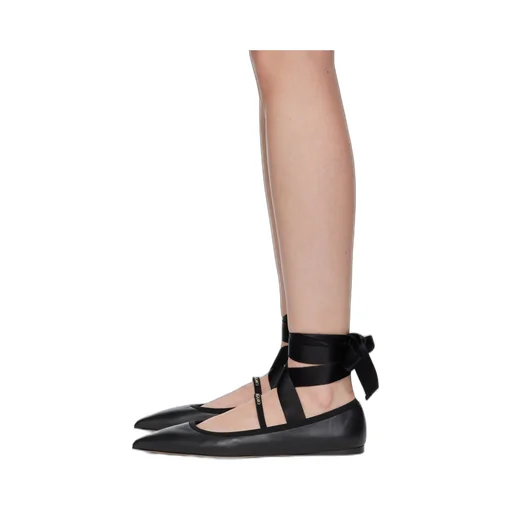 Ferragamo Ankle Ribbon Ballet Flat Shoes