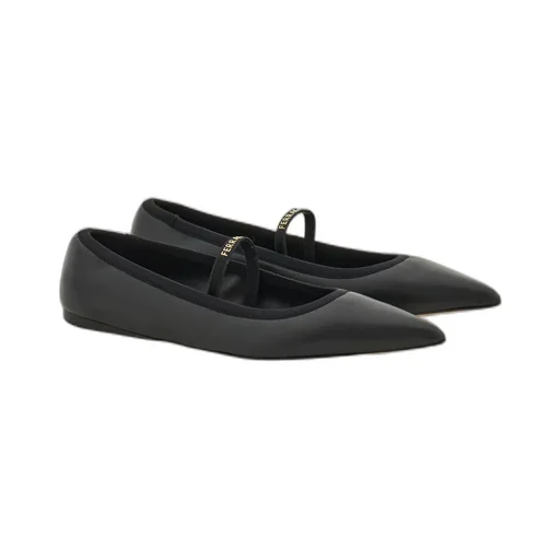 Ferragamo Ankle Ribbon Ballet Flat Shoes