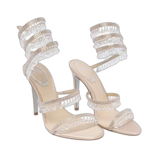 Ren Caovilla Chandelier Embellished Sandals