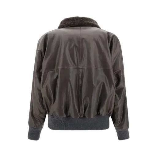 Brunello Cucinelli Shearling Collar Jacket