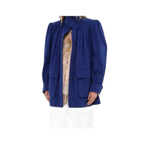 High-Neck Utilitarian Jacket In Cotton Canvas