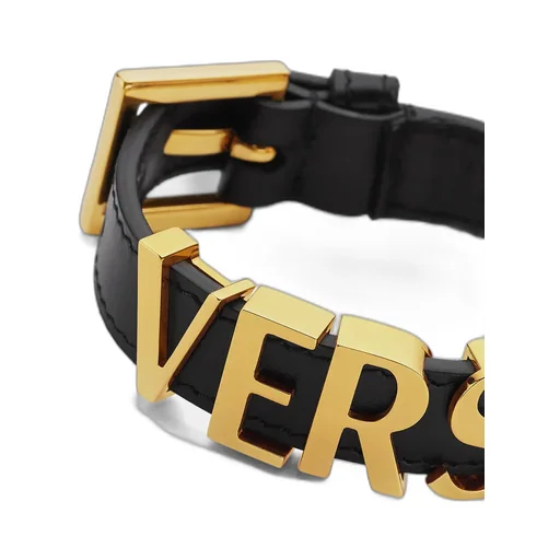 Versace Logo-Lettering Buckle Fastened Bracelet