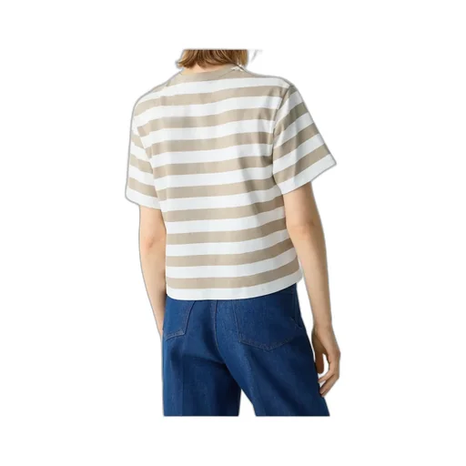 Theory Striped Boxy Crewneck T-Shirt