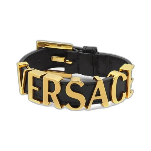 Versace Logo-Lettering Buckle Fastened Bracelet