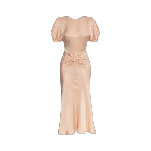 Draped-Detailing Midi Dress