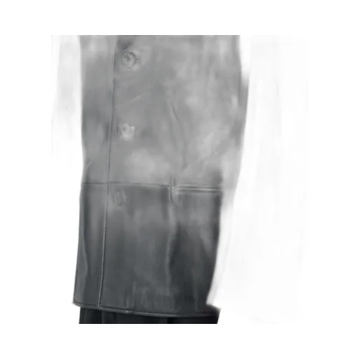 Short Leather Blazer