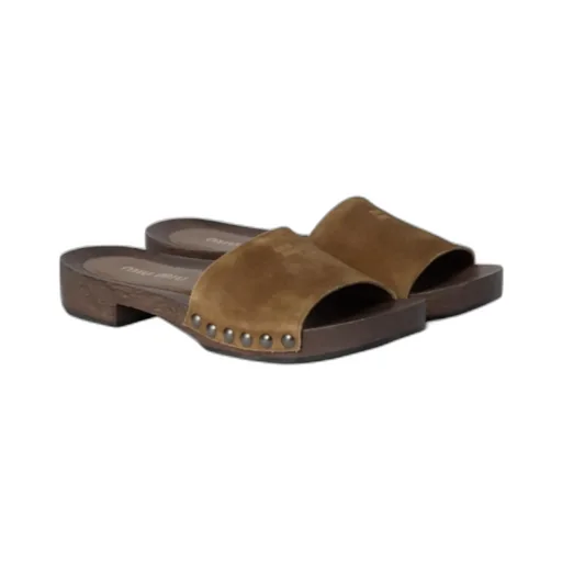Faded Suede Clogs