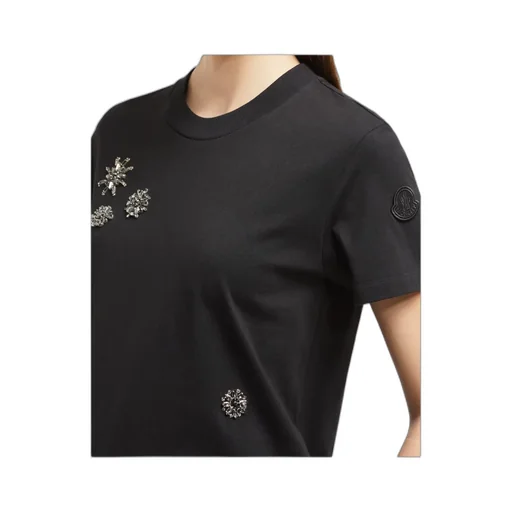Crystal Flowers Cotton T-Shirt