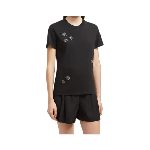 Crystal Flowers Cotton T-Shirt
