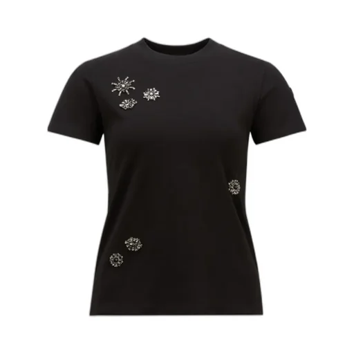 Crystal Flowers Cotton T-Shirt