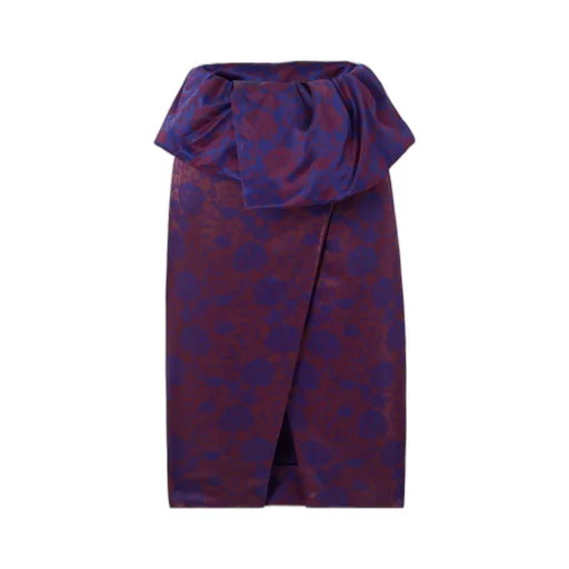 Dries Van Noten Peplum Asymmetric Wrap Skirt