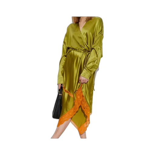 Dries Van Noten Camiel Satin Draped Blouse