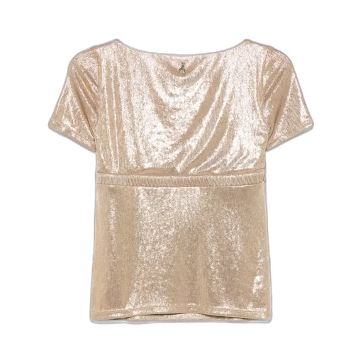 Patrizia Pepe Shimmer Scoop Neck Top