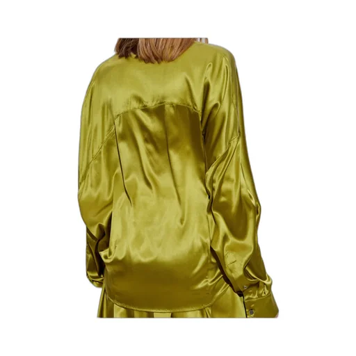 Dries Van Noten Camiel Satin Draped Blouse