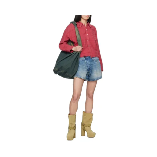 Belt Loop Denim Shorts