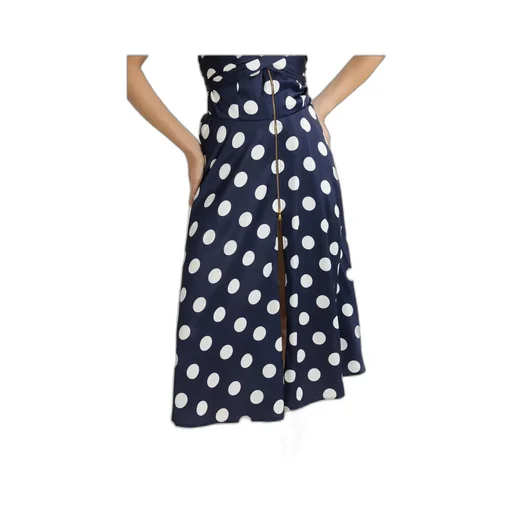 Patou Halterneck Polka-Dot Midi Dress
