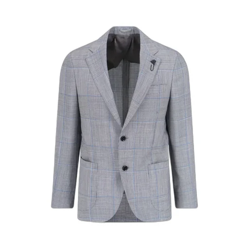 Lardini Single-Breasted Checked Blazer