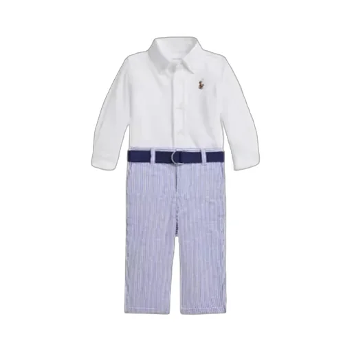 Striped Trousers And Shirt Set