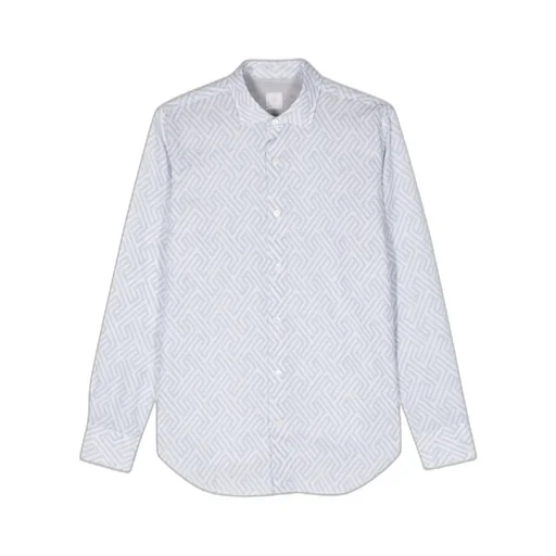 Geometric-Print Button-Up Shirt
