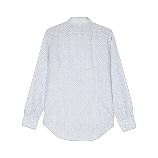 Geometric-Print Button-Up Shirt