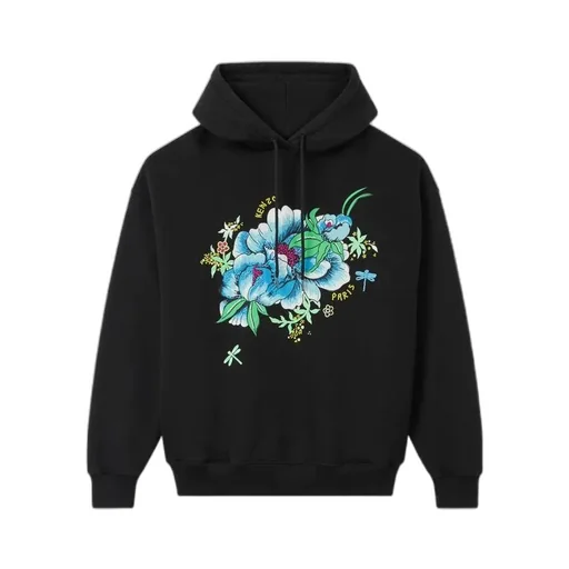 Kenzo Peonies Embroidered Oversized Hoodie