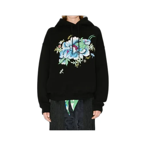 Kenzo Peonies Embroidered Oversized Hoodie