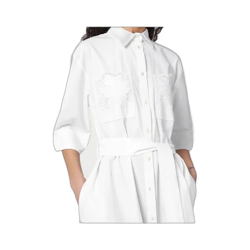 White Shirt Dress With Belt