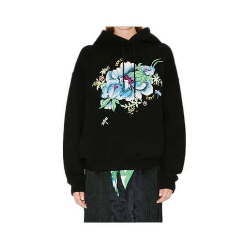 Kenzo Peonies Embroidered Oversized Hoodie