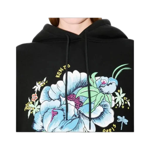 Kenzo Peonies Embroidered Oversized Hoodie