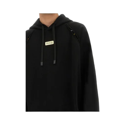 Versace Jeans Couture Logo Plaque Drawstring Hoodie