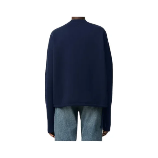 Ami Paris Logo Embroidered Cropped Sweatshirt