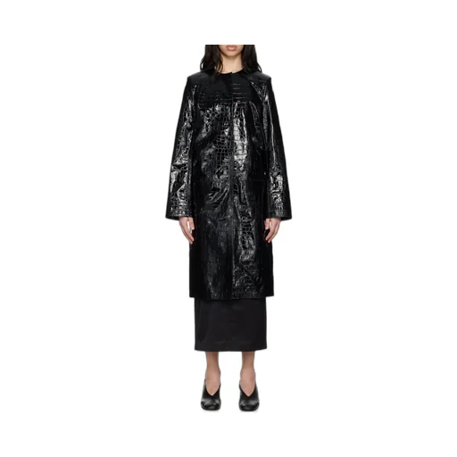 Crocodile-Embossed Coat