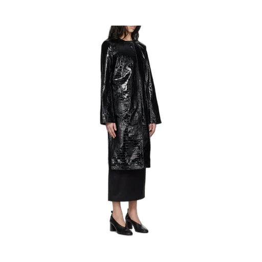 Crocodile-Embossed Coat