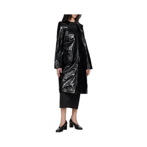 Crocodile-Embossed Coat