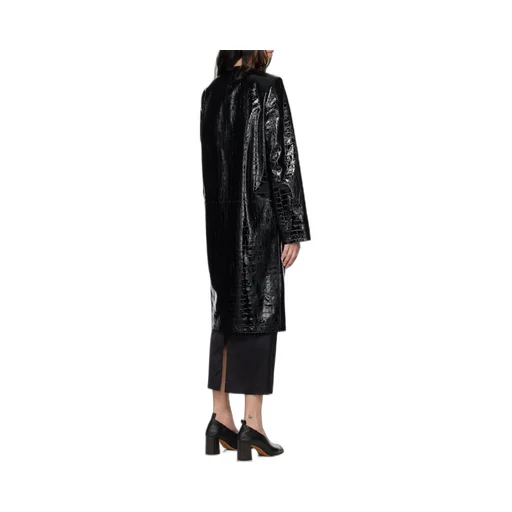 Crocodile-Embossed Coat