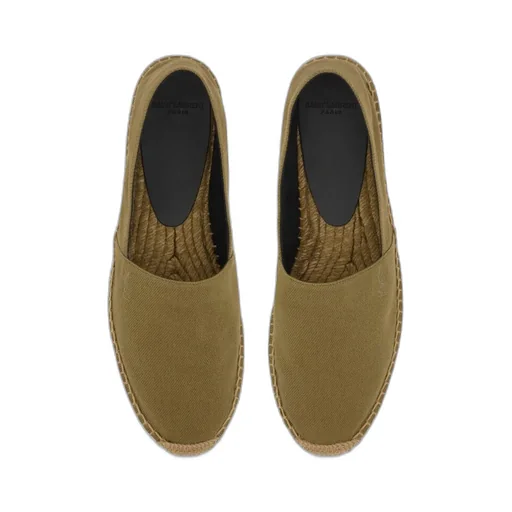 Saint Laurent Logo Embroidered Slip-On Espadrilles