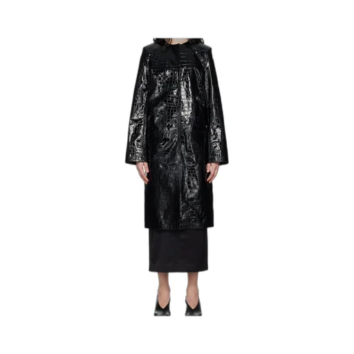 Crocodile-Embossed Coat