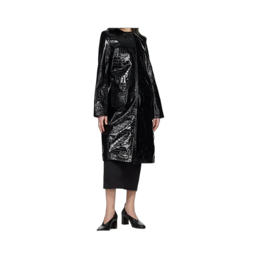 Crocodile-Embossed Coat