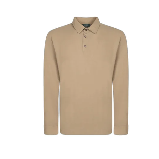 Zanone Three-Button Long Sleeve Polo Shirt