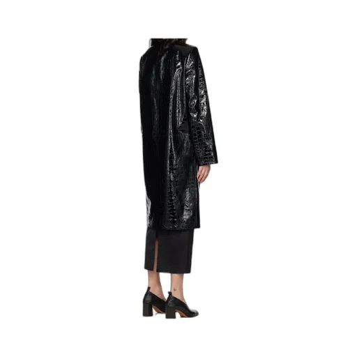 Crocodile-Embossed Coat