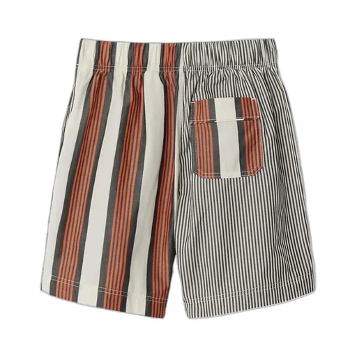 Striped Cotton Shorts