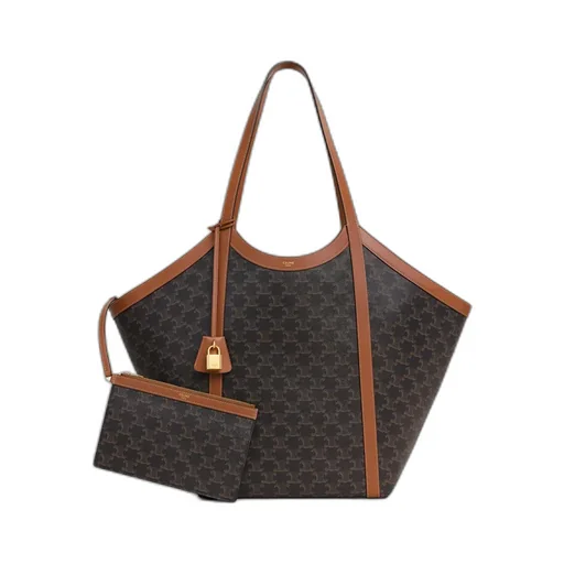 Large Cabas In Triomphe Canvas And Calfskin