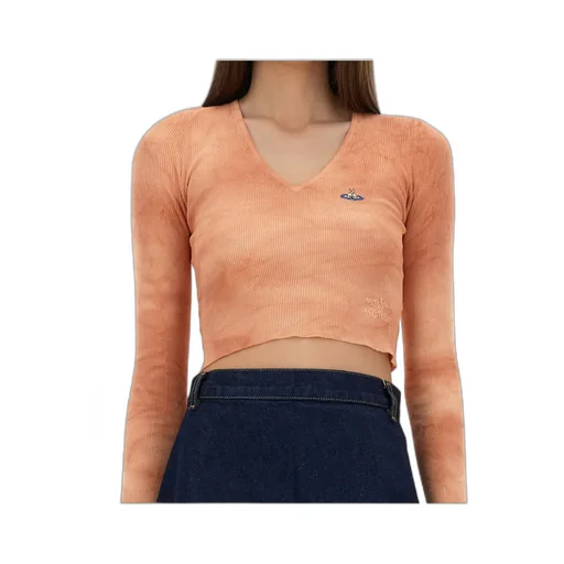 Vivienne Westwood V-Neck Knitted Cropped Jumper