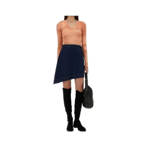 Vivienne Westwood V-Neck Knitted Cropped Jumper